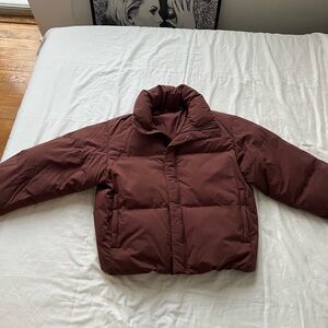 Uniqlo Men's Puffer Jacket - Dark Brown